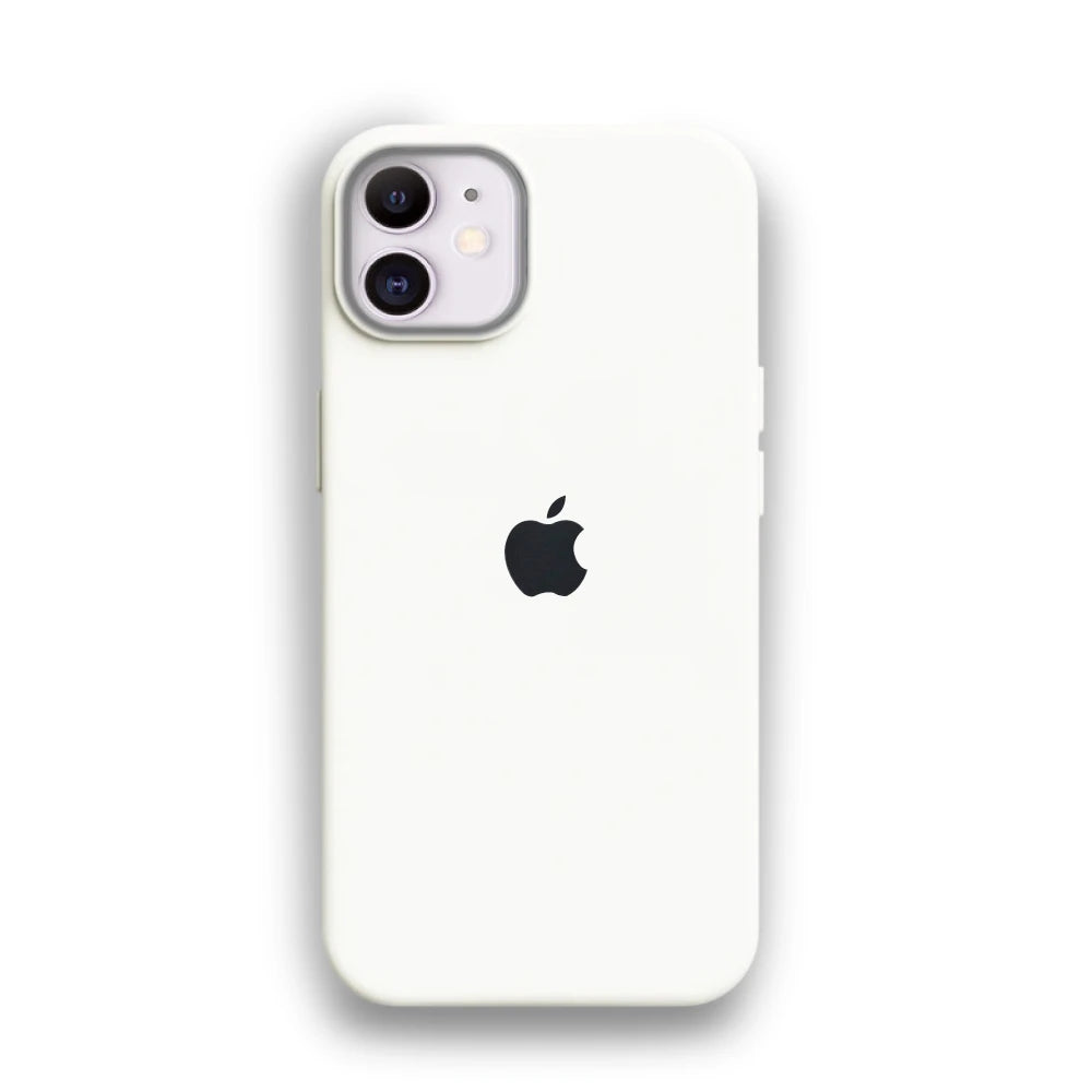 White Liquid Silicone Case For Apple iPhone 11