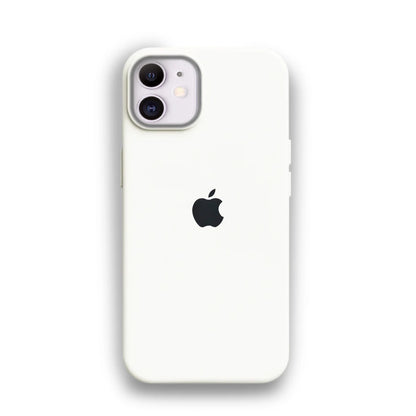 White Liquid Silicone Case For Apple iPhone 11