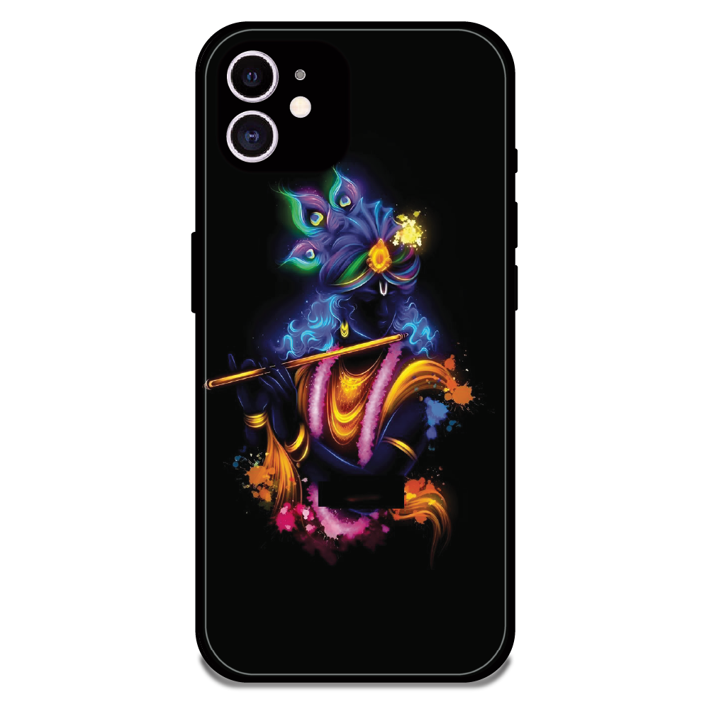 Abstract Krishna - Glossy Metal Silicone Case For Apple iPhone 11