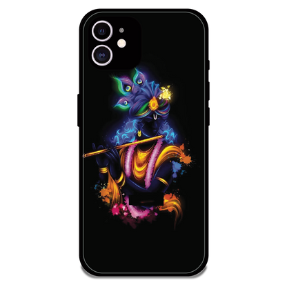 Abstract Krishna - Glossy Metal Silicone Case For Apple iPhone 11