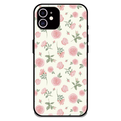 Soft Pink Rose Bloom - Glossy Metal Silicone Case For Apple iPhone 11