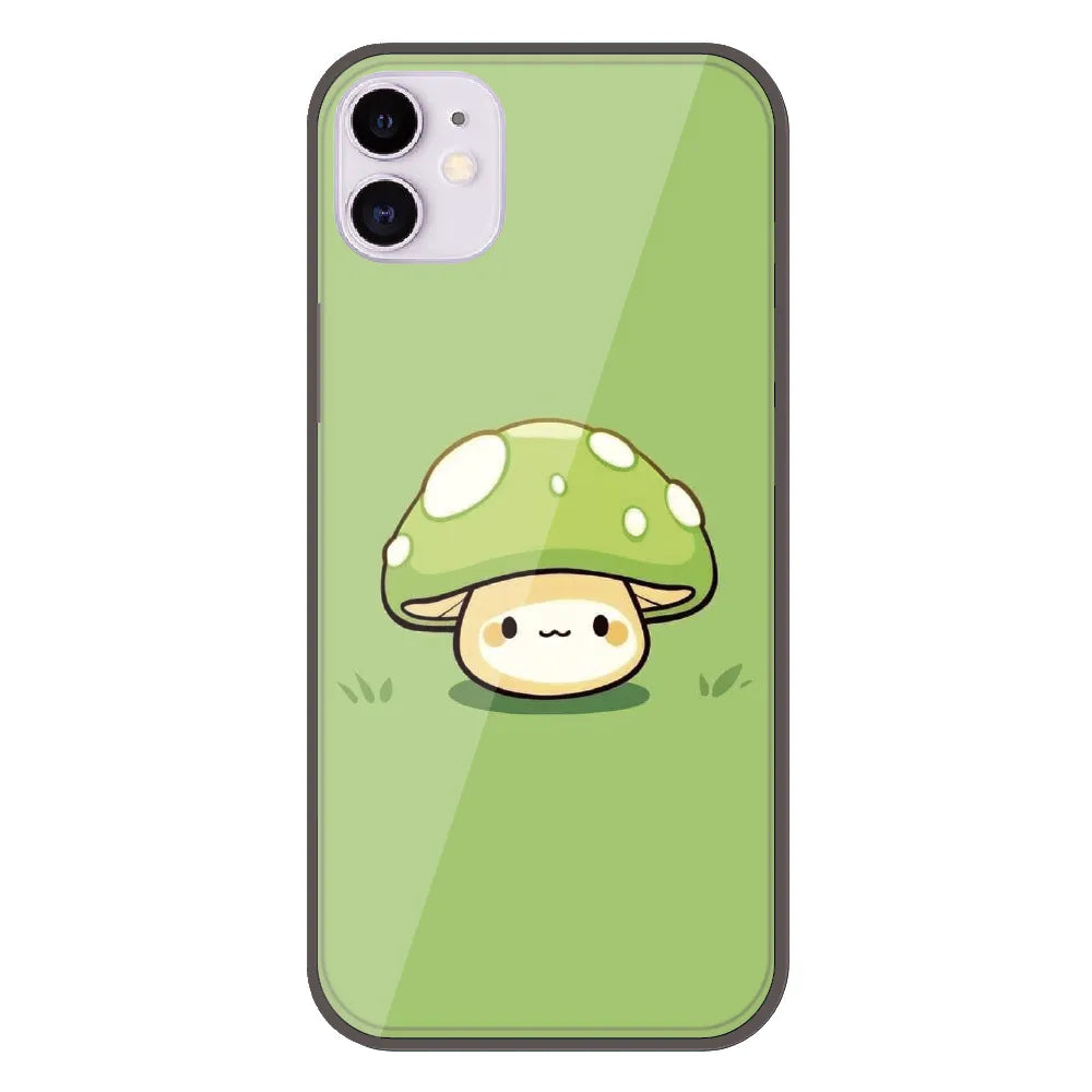 Cute Mushroom Character - Printed Silicone Case For Apple iPhone 11