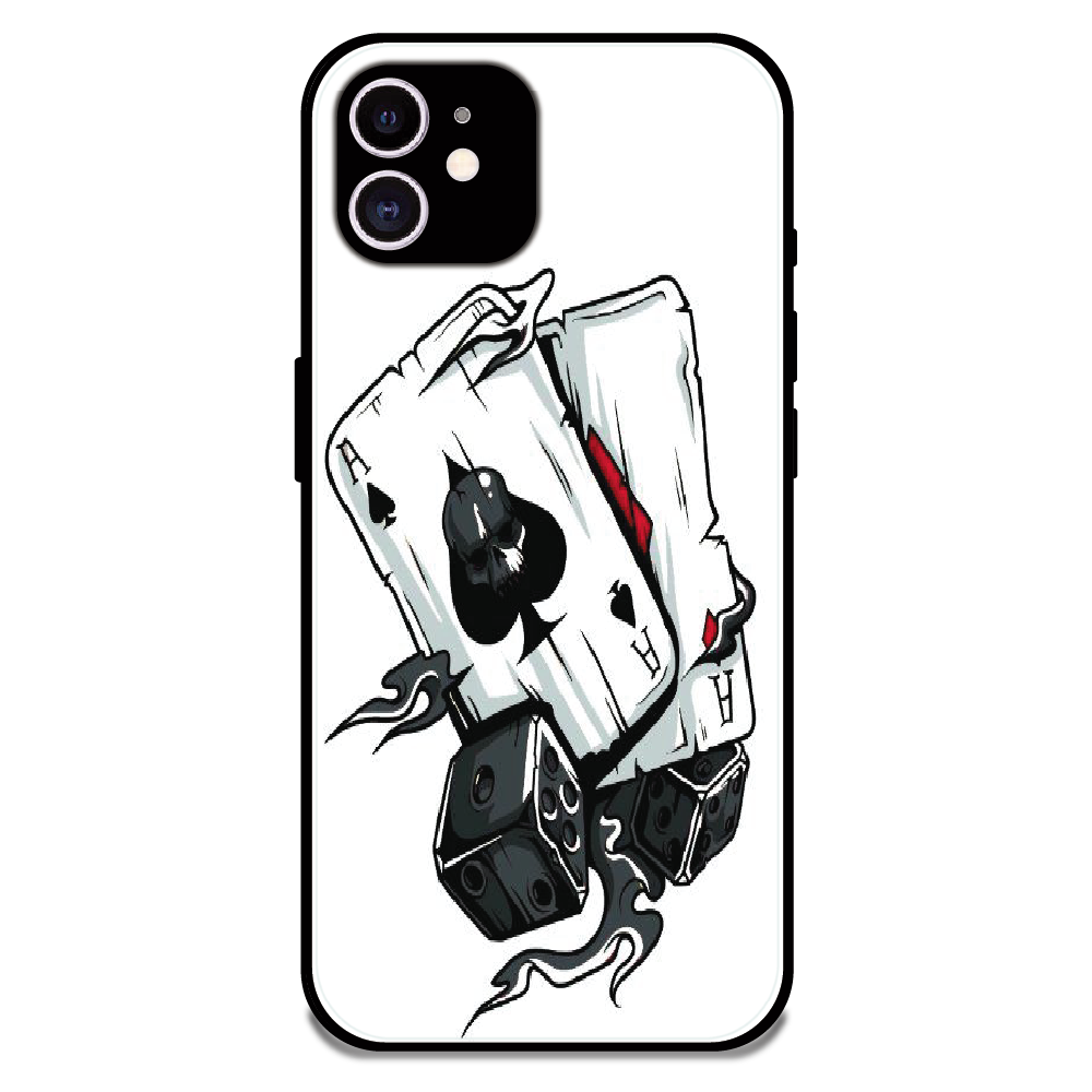 Aces & Dice - Glossy Metal Silicone Case For Apple iPhone 11