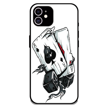 Aces & Dice - Glossy Metal Silicone Case For Apple iPhone 11