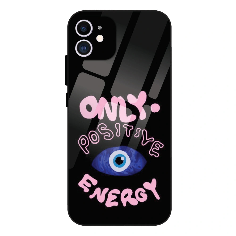 Only Positive Energy Evil Eye - Glass Case For Apple iPhone 11