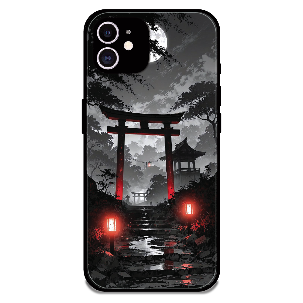 Midnight Torii Forest - Glossy Metal Silicone Case For Apple iPhone 11