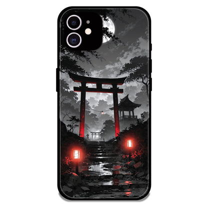 Midnight Torii Forest - Glossy Metal Silicone Case For Apple iPhone 11