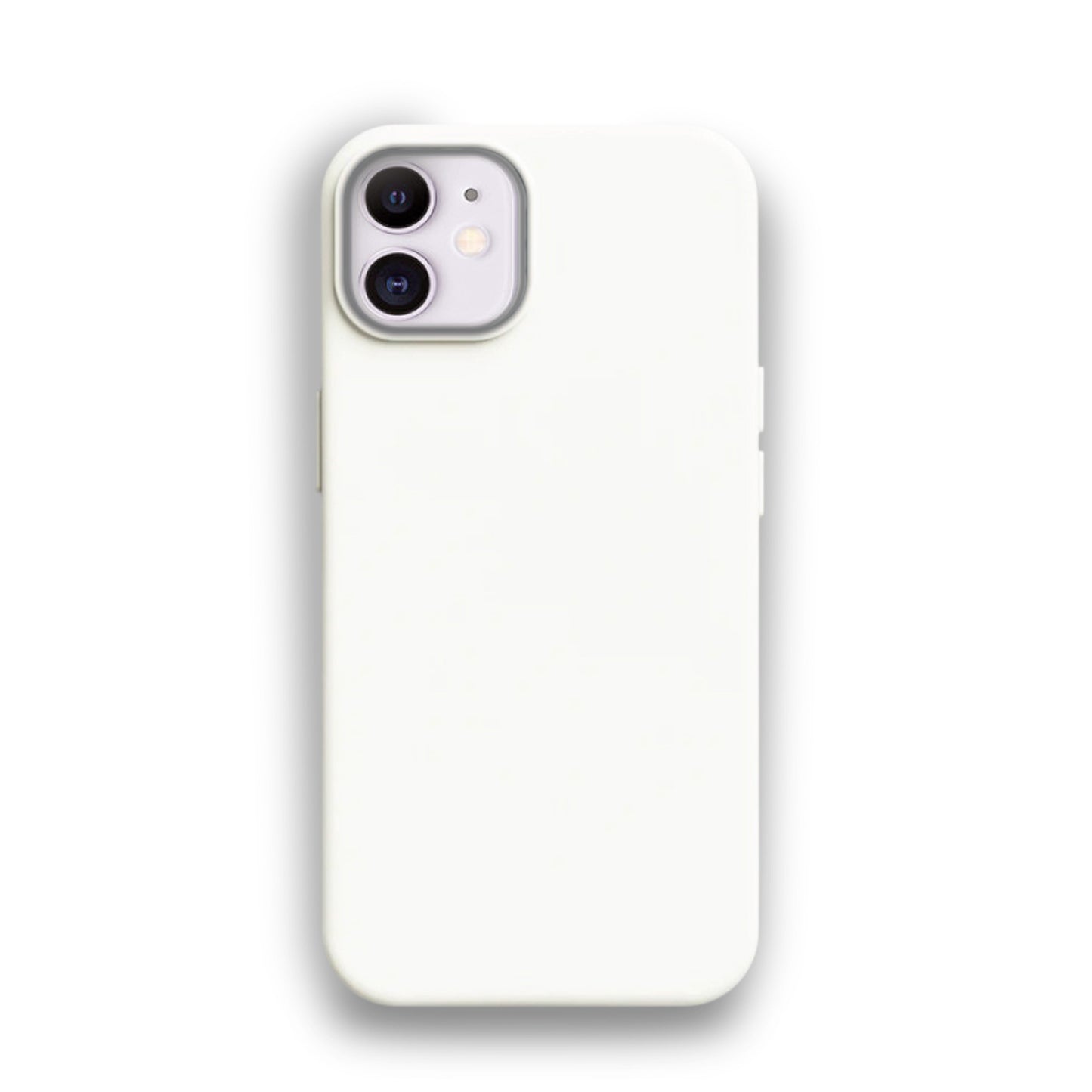 White Liquid Silicone Case For Apple iPhone Models