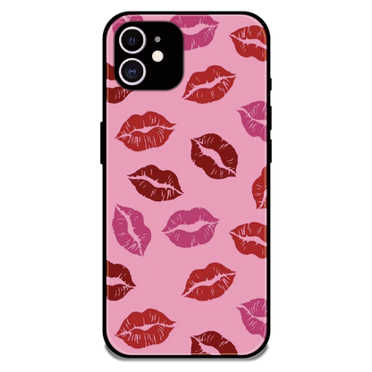 Pink Lips Pop Art Pattern - Glossy Metal Silicone Case For Apple iPhone 11