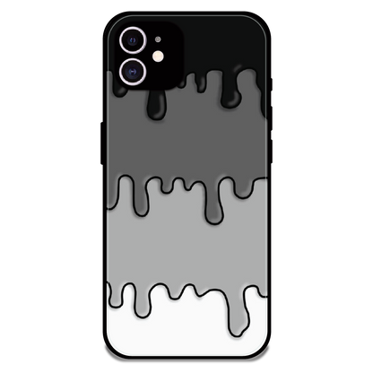 Smoky Drip Abstract - Glossy Metal Silicone Case For Apple iPhone 11