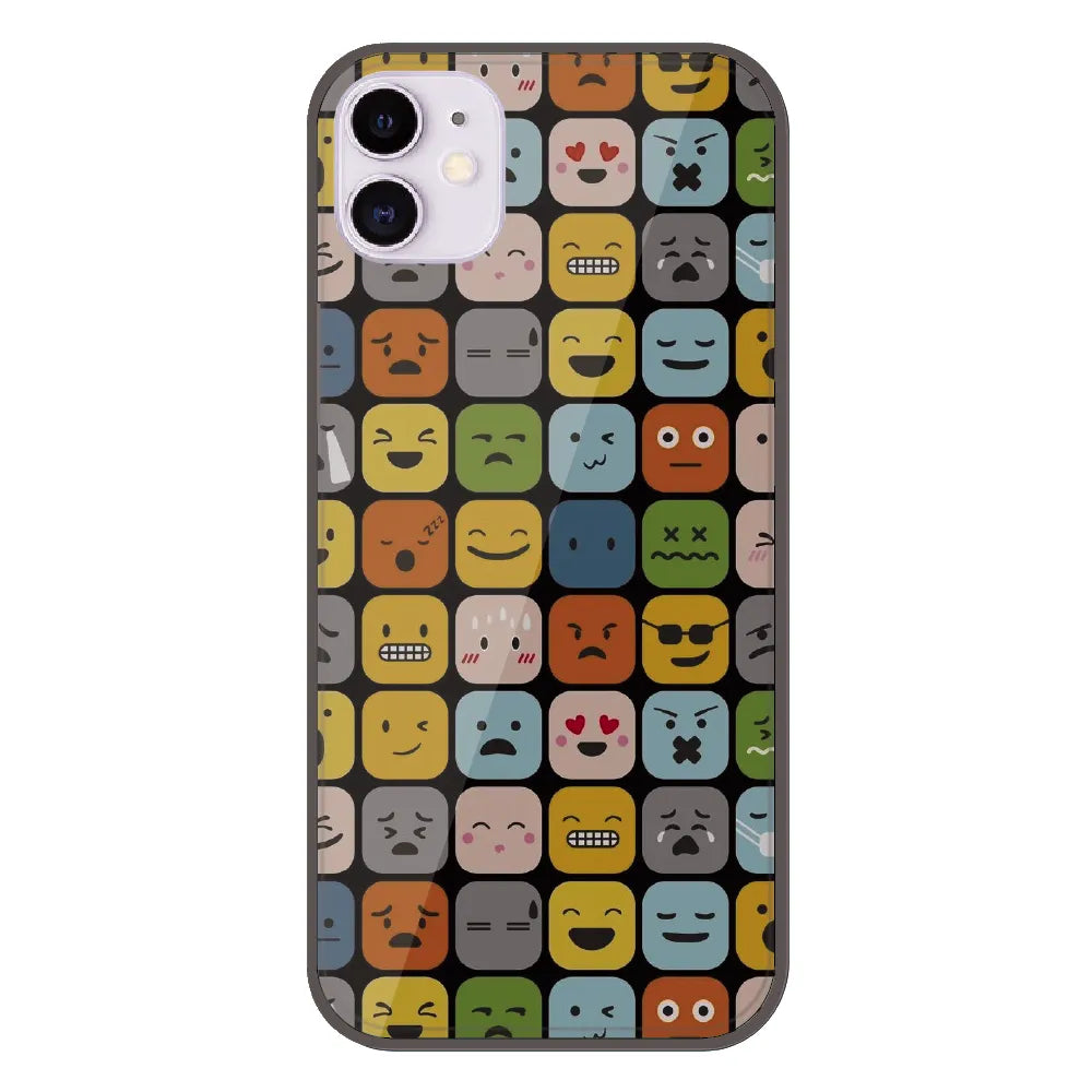 Colorful Expression Pattern - Printed Silicone Case For Apple iPhone 11