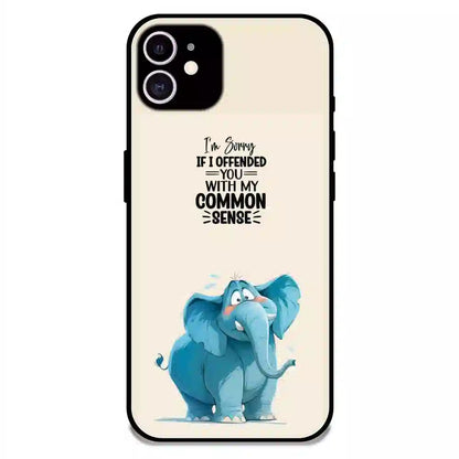 Sarcastic Elephant Quote - Glossy Metal Silicone Case For Apple iPhone 11