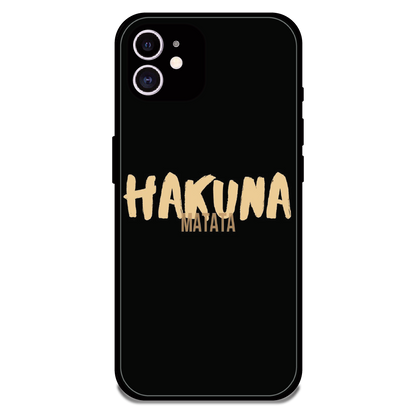 Hakuna Matata Quote - Glossy Metal Silicone Case For Apple iPhone 11