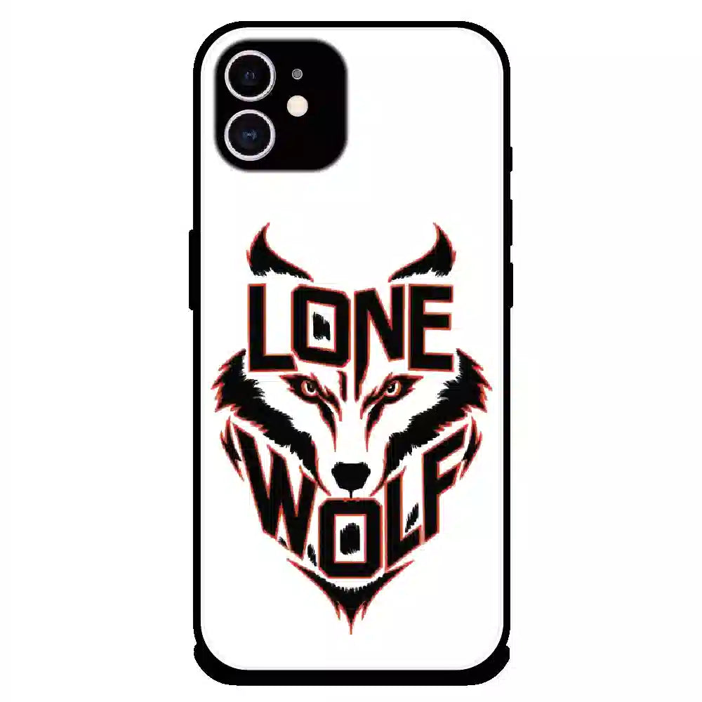 Lone Wolf Power Art - Glossy Metal Silicone Case For Apple iPhone 11