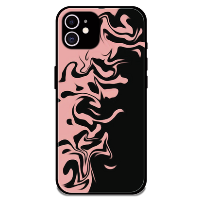 Blush Noir Marble - Glossy Metal Silicone Case For Apple iPhone 11