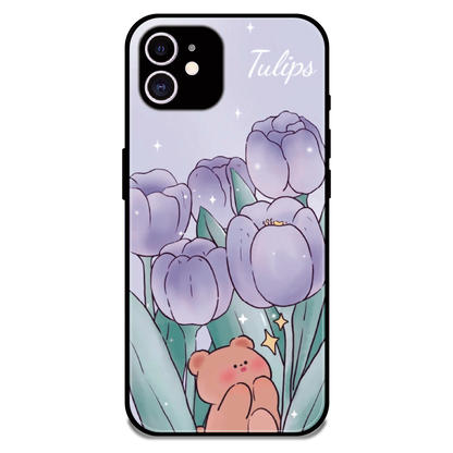 Tulip Bear Dreamscape - Glossy Metal Silicone Case For Apple iPhone 11