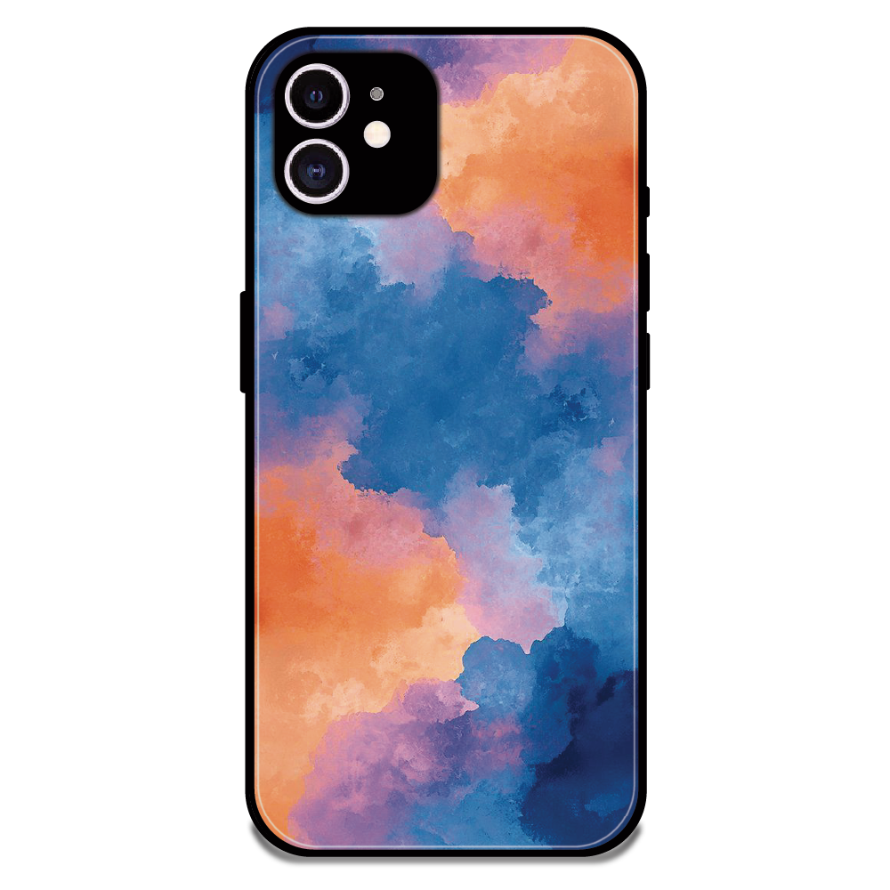 Abstract Pastel Cloud Geometry - Glossy Metal Silicone Case For Apple iPhone 11