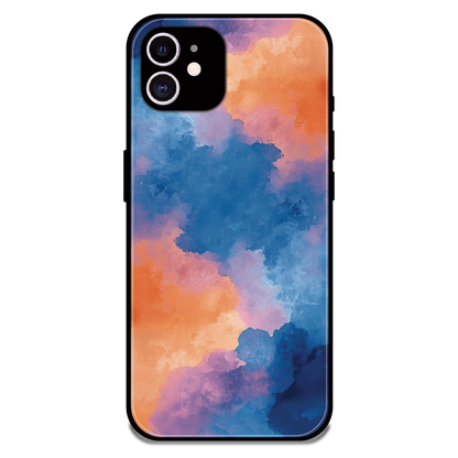 Abstract Pastel Cloud Geometry - Glossy Metal Silicone Case For Apple iPhone 11