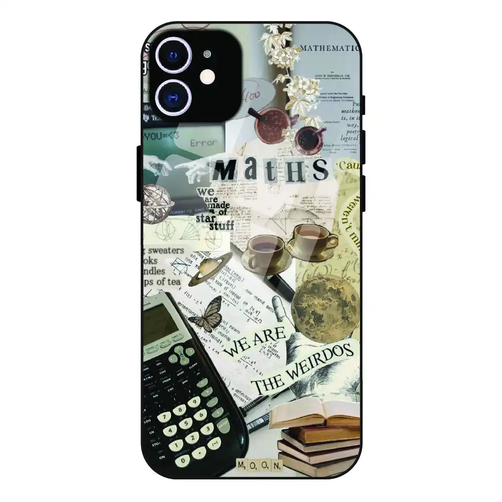 Study Vibes Maths - Glass Case For Apple iPhone 12