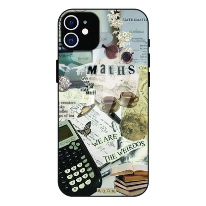 Study Vibes Maths - Glass Case For Apple iPhone 12