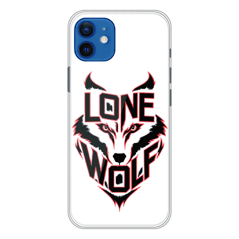 Lone Wolf Power Art - Printed Silicone Case For Apple iPhone 12