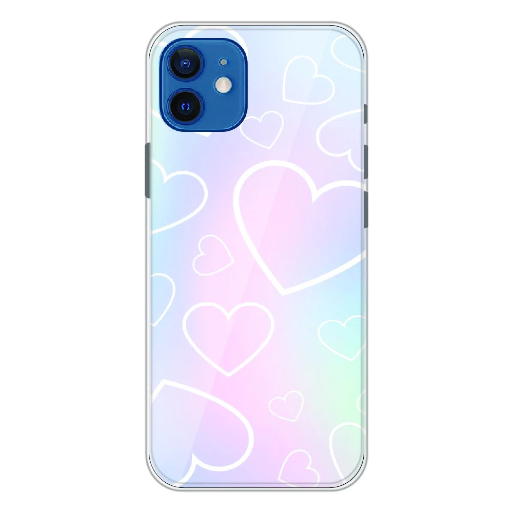 Pastel Heart Dream - Printed Silicone Case For Apple iPhone 12