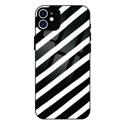 Monochrome Flame Art - Glass Case For Apple iPhone 12