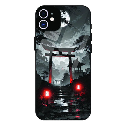 Midnight Torii Forest - Glass Case For Apple iPhone 12