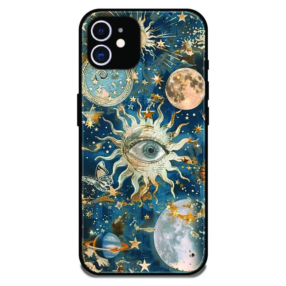 Mystic Cosmic Eye Galaxy - Glossy Metal Silicone Case For Apple iPhone 12