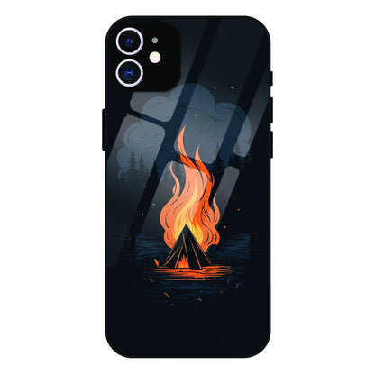 Midnight Campfire Adventure - Glass Case For Apple iPhone 12