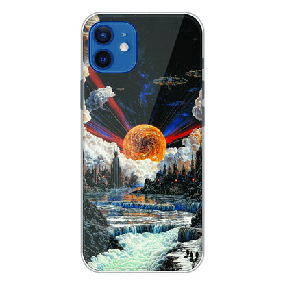 Cosmic Fantasy Sun Landscape - Printed Silicone Case For Apple iPhone 12