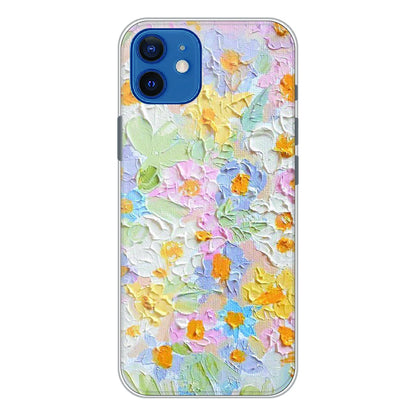 Pastel Floral Oil Paint - Printed Silicone Case For Apple iPhone 12