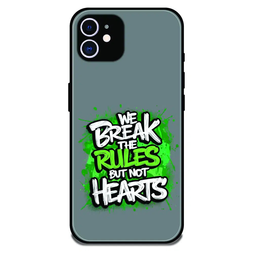Break the Rules Quote - Glossy Metal Silicone Case For Apple iPhone 12