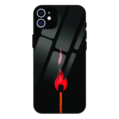 Burning Match - Glass Case For Apple iPhone 12