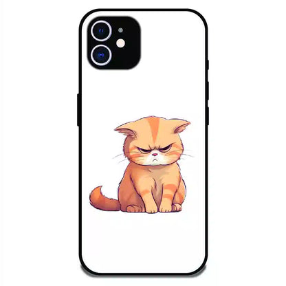 Grumpy Ginger Cat - Glossy Metal Silicone Case For Apple iPhone 12