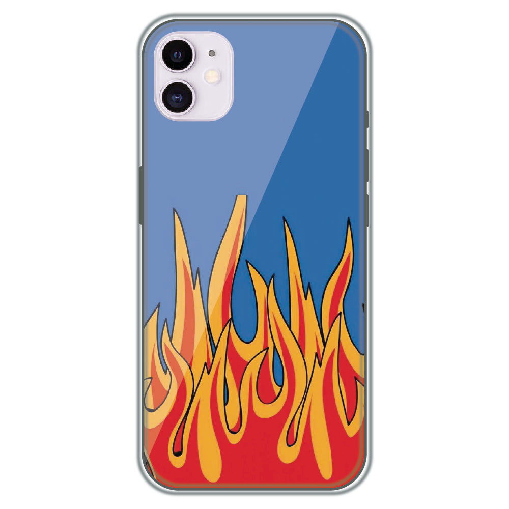 Blue Sky Flames - Printed Silicone Case for Apple iPhone 12 Mini