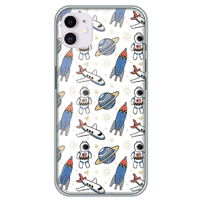 Doodle Space Explorer - Printed Silicone Case for Apple iPhone 12 Mini