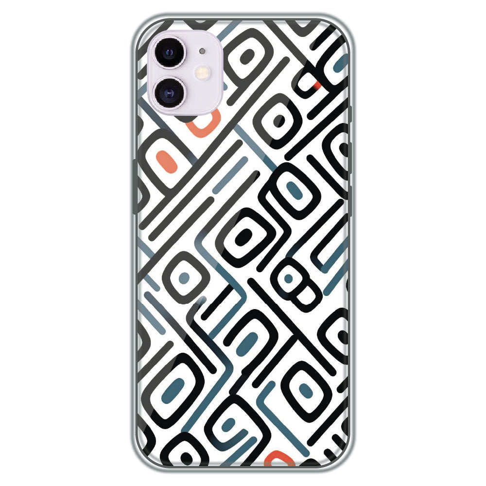 Monochrome Maze - Printed Silicone Case for Apple iPhone 12 Mini