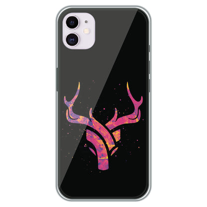 Neon Deer Antlers - Printed Silicone Case for Apple iPhone 12 Mini