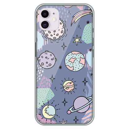 Pastel Planet Vector - Printed Silicone Case for Apple iPhone 12 Mini