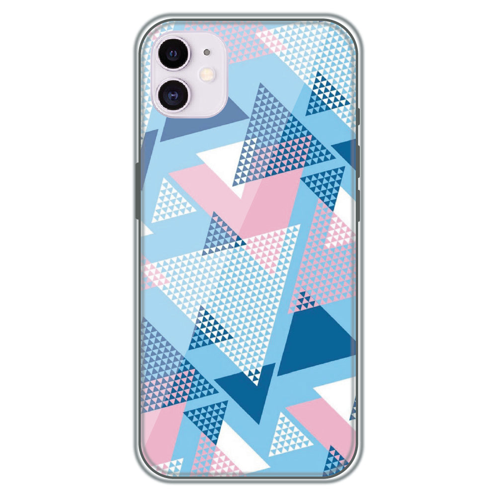 Pastel Triangles - Printed Silicone Case for Apple iPhone 12 Mini