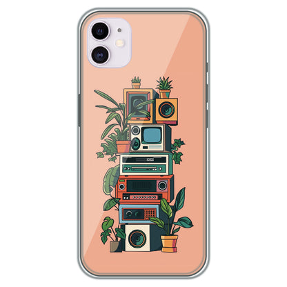 Retro Tech Garden - Printed Silicone Case for Apple iPhone 12 Mini