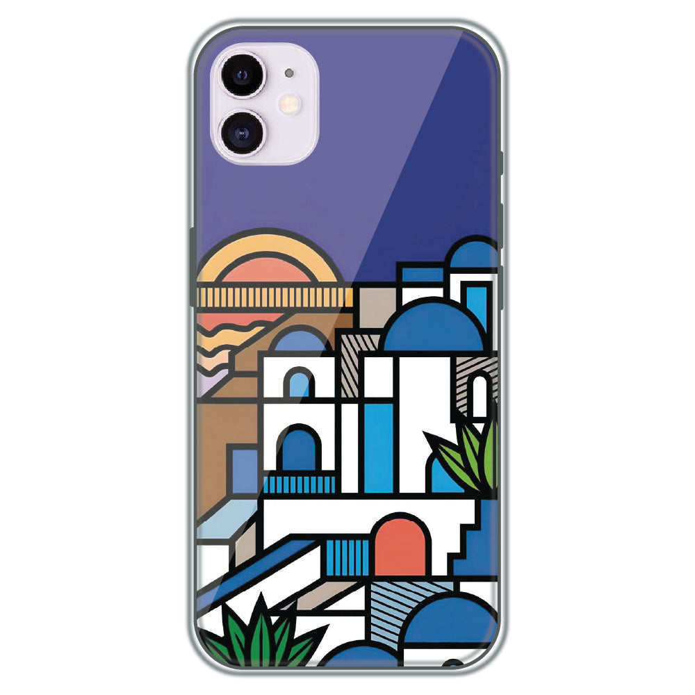 Santorini Streets - Printed Silicone Case for Apple iPhone 12 Mini