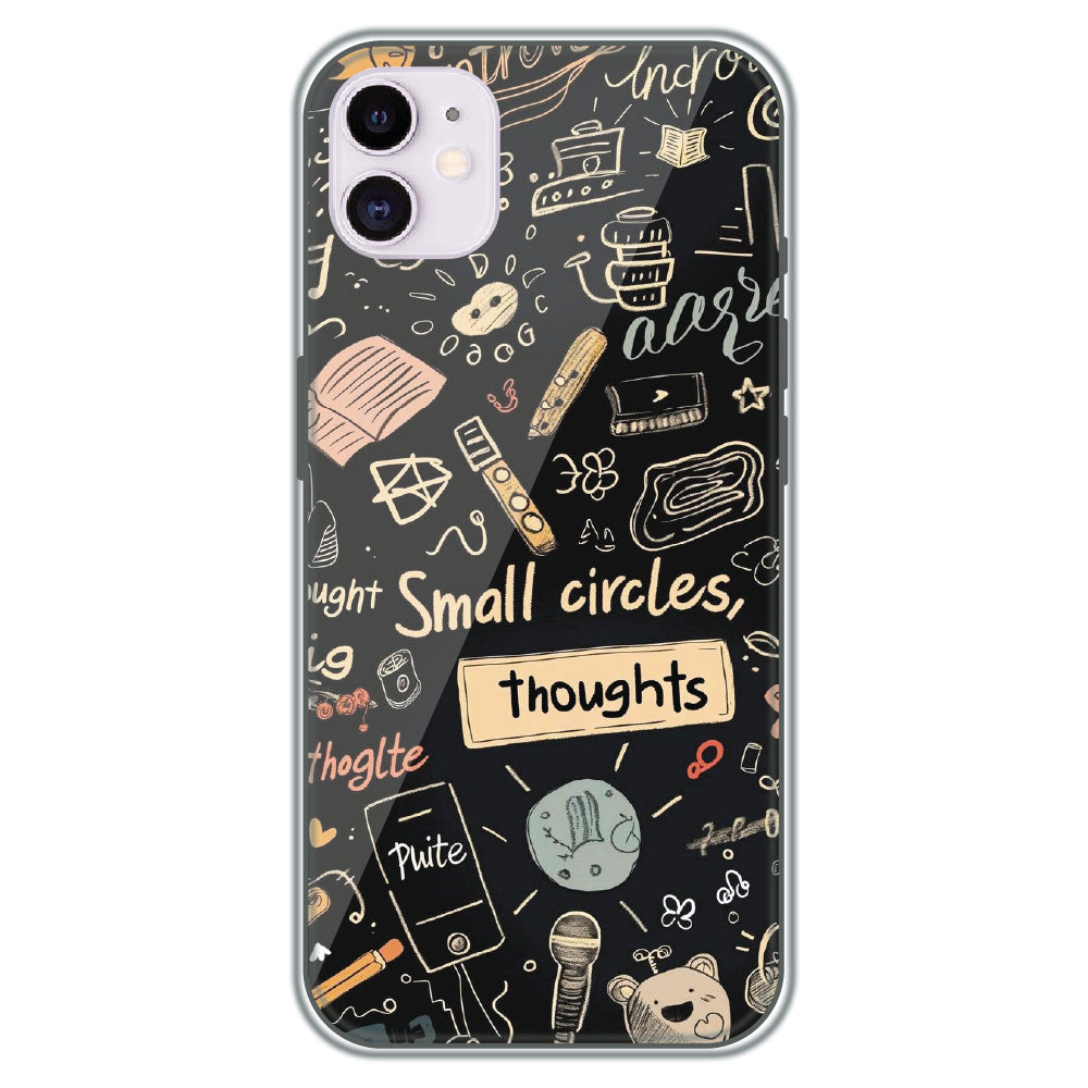 Small Circles, Big Thoughts - Printed Silicone Case for Apple iPhone 12 Mini