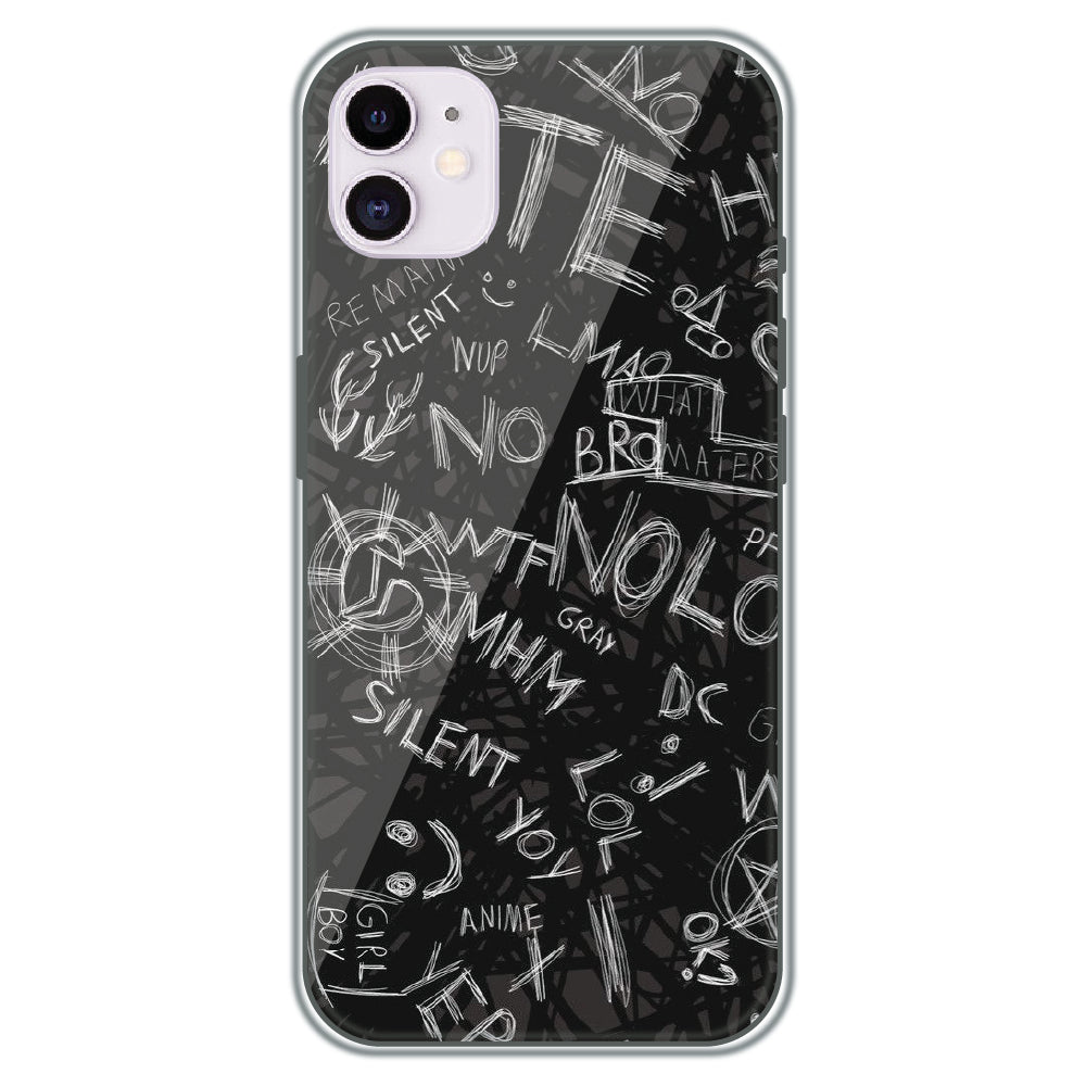 Urban Scribble Notes - Printed Silicone Case for Apple iPhone 12 Mini