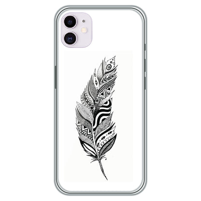 Zentangle Feather - Printed Silicone Case for Apple iPhone 12 Mini
