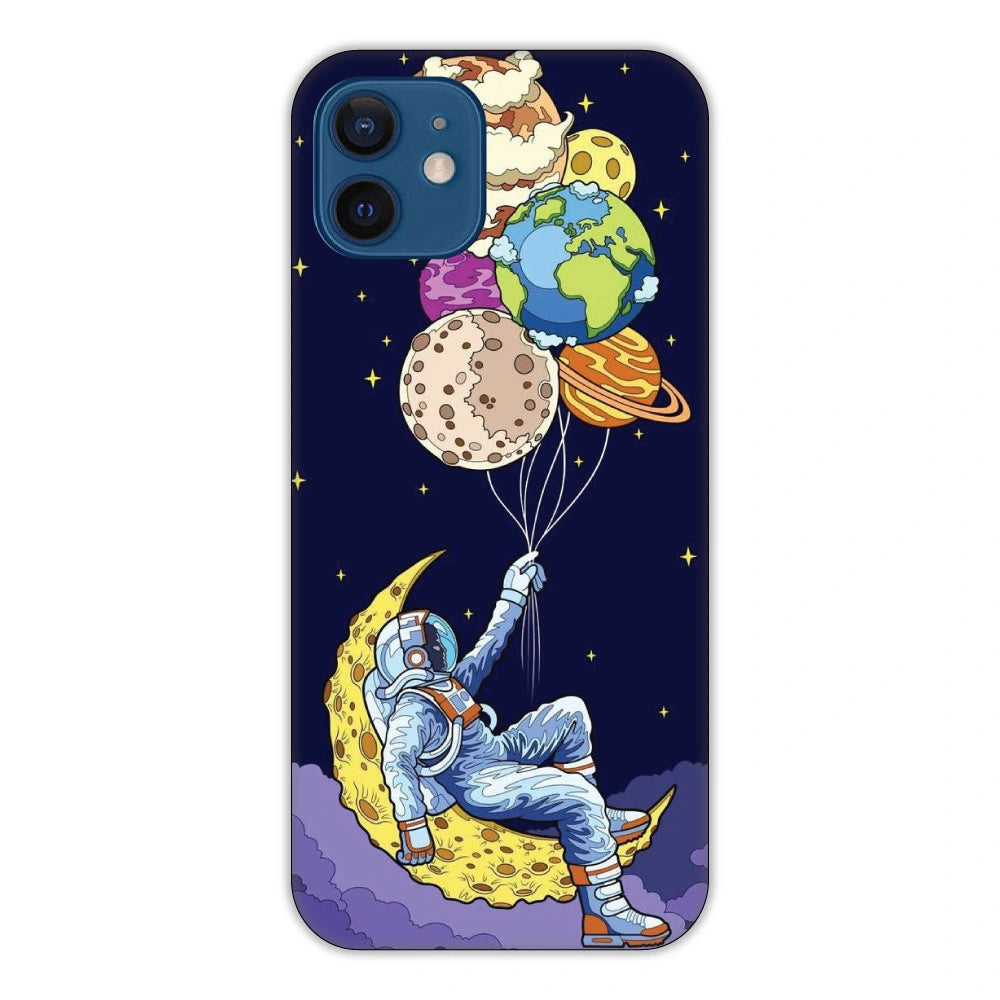 Astronaut & Balloons Hard Case Apple iPhone 12 Mini Models