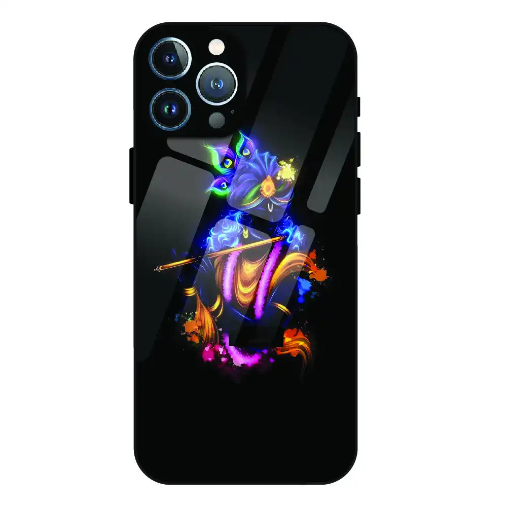 'Abstract Krishna - Glass Case For Apple iPhone 12 Pro