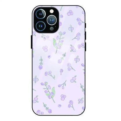 Lavender Floral Ditsy - Glass Case For Apple iPhone 12 Pro