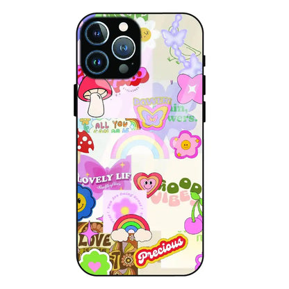 Kawaii Sticker Pop - Glass Case For Apple iPhone 12 Pro